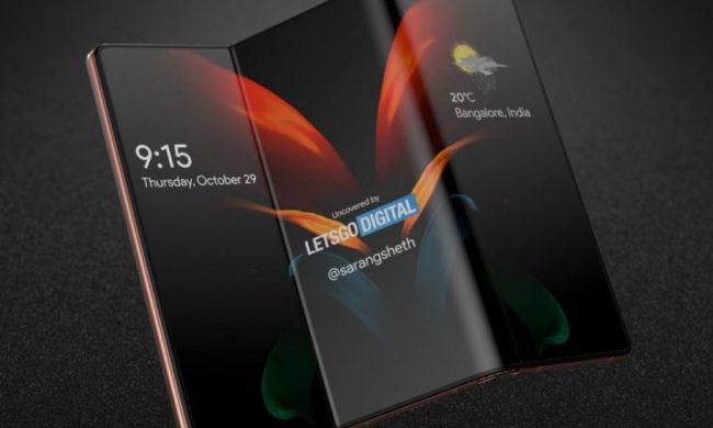 طورت Samsung هاتفًا ذكيًا Galaxy Z Fold3 بشاشة مزدوجة قابلة للطي ولوحة مفاتيح كبيرة تنزلق خارج الهيكل لسهولة الاستخدام الإضافية
