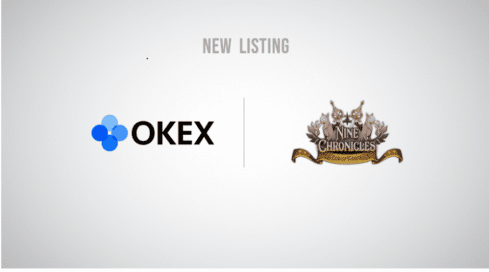 تدرج OKEx رمز WNCG الخاص بلعبة Nine Chronicles حيث بلغ سعره الآن 4.8554