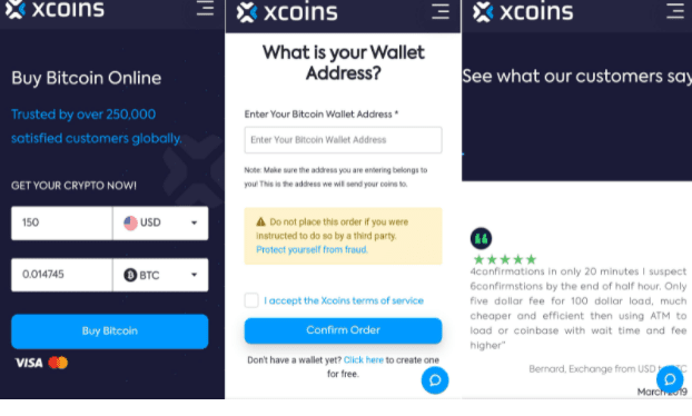 واجهات موبايل ل Xcoins