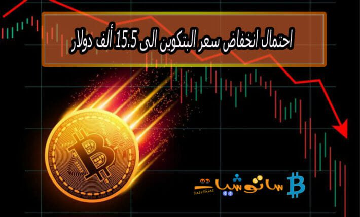 احتمال انخفاض سعر البتكوين الى 15.5 ألف دولار
