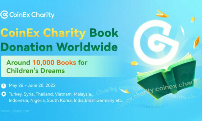 التبرع بكتاب CoinEX الخيري في جميع أنحاء العالم وتقديم أكثر من 10,000 كتاب للأطفال
