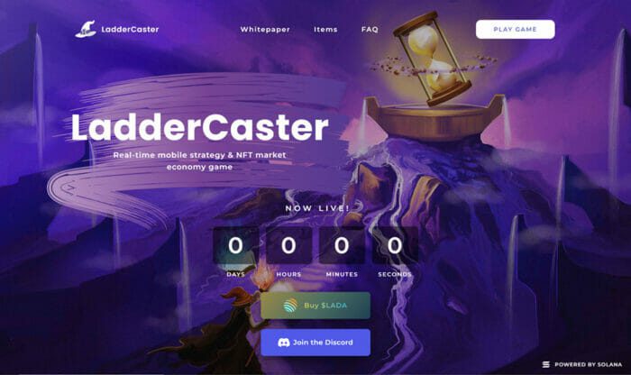 لعبة LadderCaster من أفضل 3 ألعاب blockchain على Solana