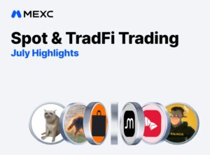 إنجازات منصة MEXC في يوليو: ارتفاع تداول العقود الآجلة للأسهم 111% واستحواذ الأسهم المرمّزة على 62% من التداول الفوري