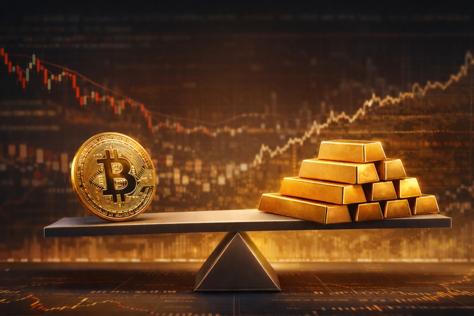 أسعار البيتكوين والذهب تسجل أسوأ أداء بين الأصول الرئيسية في 2026.. ما الأسباب؟